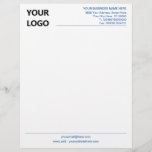 Custom Colours Business Office Letterhead with Log<br><div class="desc">Custom Colours and Fonts - Simple Personalized Business Office Letterhead with Logo - Add Your Logo - Image or QR Code - Photo / Business Name - Company / Address - Contact Information / More - Resize and move or remove and add elements / image with Customization tool. Choose /...</div>