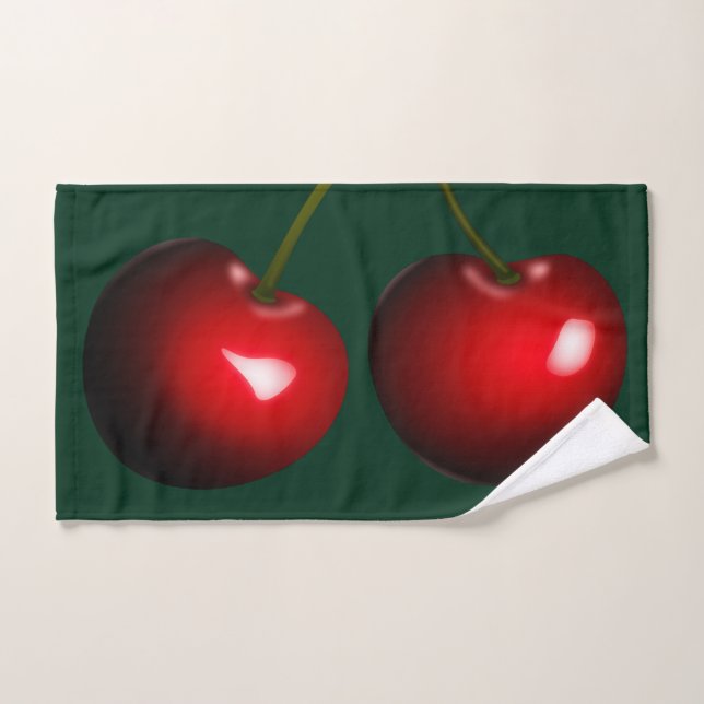 Custom Colours Cherry Bath Towels - Choose Colour (Hand Towel)