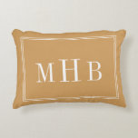 Custom Colours Classic Monogram Decorative Pillow<br><div class="desc">Personalized monogram pillow with traditional border. Customize with your choice of background colour; pantone swatches now available! You can also change the font style colour size etc of the initials.</div>
