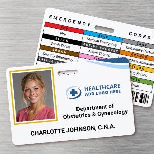  Custom Colours Codes Hospital Photo ID Badge