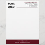 Custom Colours Elegant Design Letterhead with Logo<br><div class="desc">Your Colours and Font - Simple Personalized Business Office Letterhead with Logo - Add Your Logo - Image / Business Name - Company / Address - Contact Information - Resize and move or remove and add elements / image with customization tool. Choose / add your favourite elements and text colours...</div>