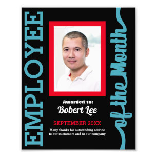 Custom colours employee of the month photo award