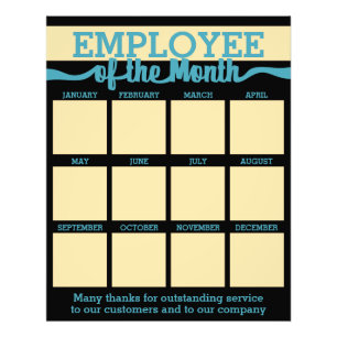 Custom colours employee of the month photo display