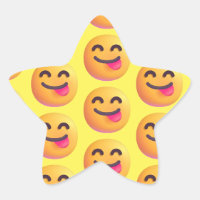 Custom Colours Face Savouring Food Emoji Pattern