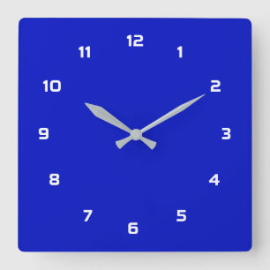 Custom Colours Font Number Text Name Personalized Square Wall Clock