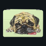 Custom Colours Funny iPad Air Cover with Pug Dog<br><div class="desc">Custom Colours Fun iPad Air Cover - Tired Mops Dog - Painting - Choose / Add Your Unique Text / Name / Colour / Font / Size / Elements - Make Your Special Gift - Resize and move or remove and add elements / text with customization tool ! Painting and...</div>