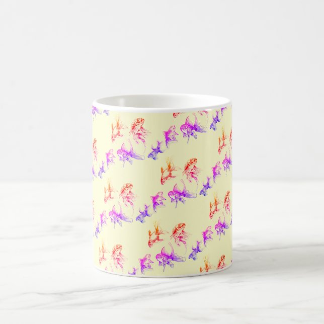 Custom Colours Goldfishes Coffee Mug (Center)