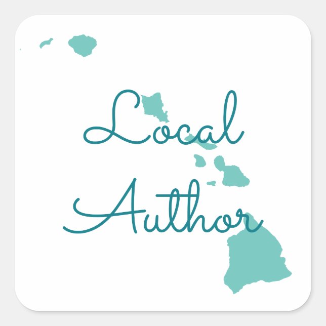 Custom Colours Hawaii Local Author Square Sticker (Front)