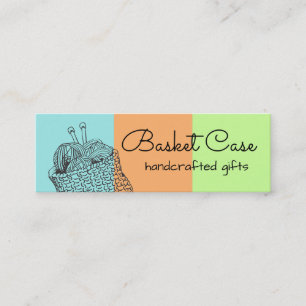 Custom colours knitting yarn basket business card