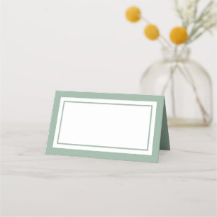 Custom Colours Modern Classic White Centre Place Card