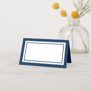 Custom Colours Modern Classic White Centre Place Card