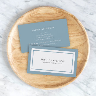 Custom Colours Modern Classic White Centre V2 Business Card