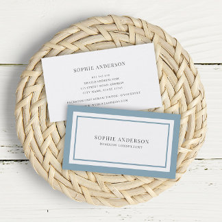 Custom Colours Modern Classic White Centre V3 Business Card