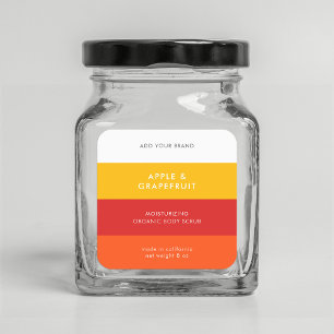 Custom Colours Modern Colour Block Product Label