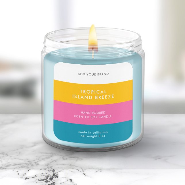 Custom Colours Modern Colour Block Product Label (Creator Uploaded)