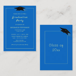 Custom Colours Modern Design Grad Party Invitation