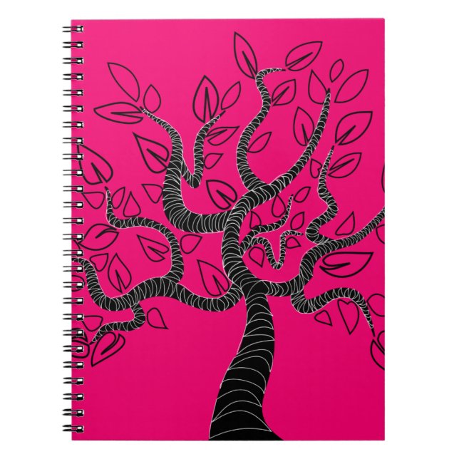 Custom Colours Notebook with Tree of Life Art (Front)