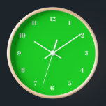 Custom Colours Numbers Font Wall Clock Green Colou<br><div class="desc">Custom Colours - Beautiful Green Colour Clocks - Customizable - or Choose / add your favourite background and number colours ! or Choose / Add Your Unique Number Fonts and Size ! Good Luck - Be Happy :) by MIGNED</div>