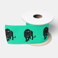 Custom Colours Ribbon with Lion - Green