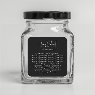 Custom Colours Script Minimalist Ingredients Label