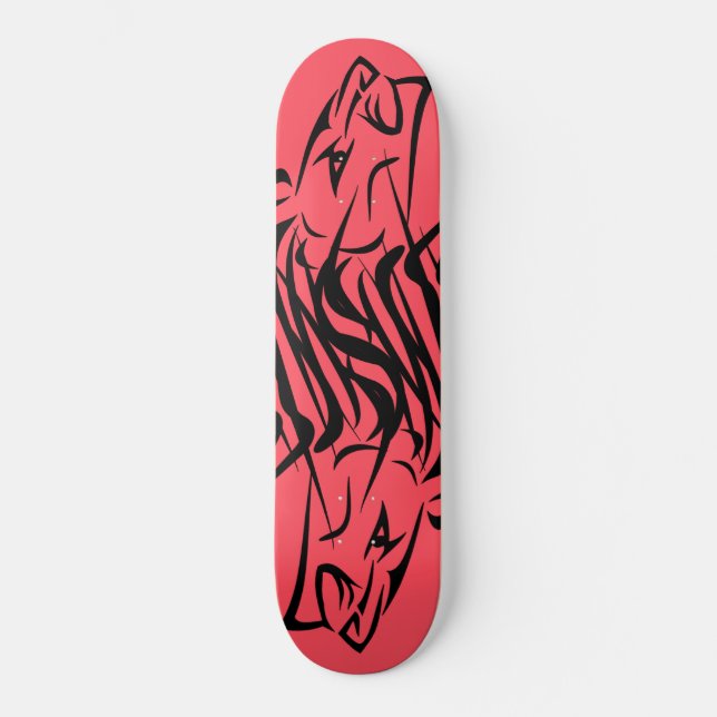 Custom Colours Skateboard - Running Lion (Front)
