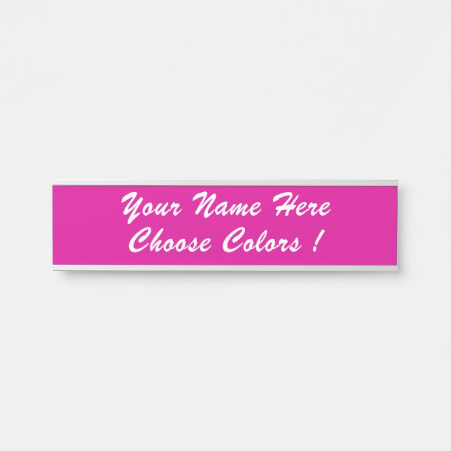Custom Colours , Text and Font Personalized Your Door Sign (Front)