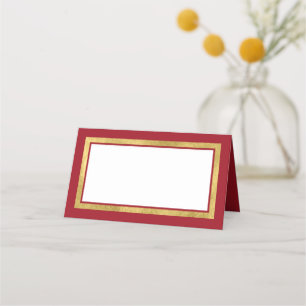 Custom Colours with Classic Gold Border Place Card