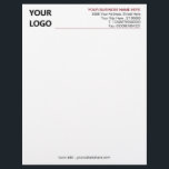 Custom Colours Your Business Letterhead with Logo<br><div class="desc">Custom Colours and Font Simple Personalized Your Business Office Letterhead with Logo and Text - Contact Information - Choose / add your favourite text and line colours / font / size. Resize and move or remove and add elements - Image / text with customization tool !</div>