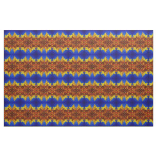 Custom Combed Cotton Fabric with yellow trees