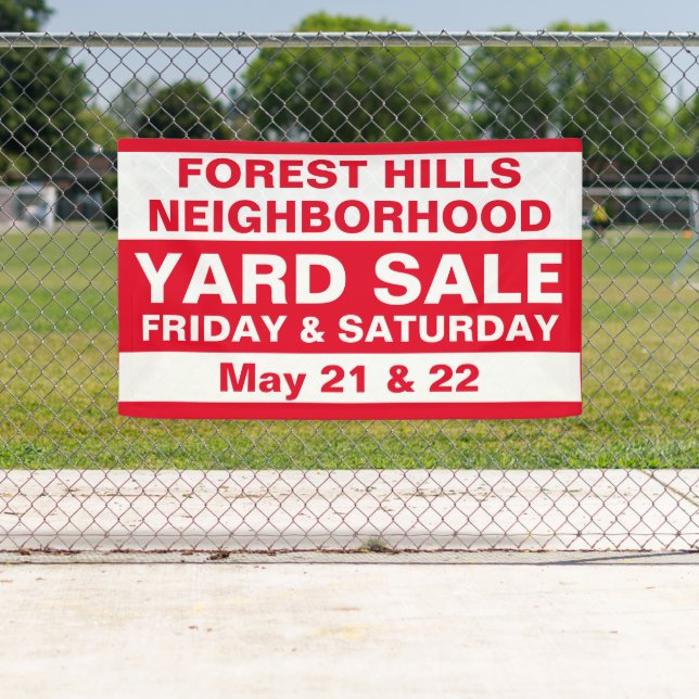 Custom Community Neighbourhood Sale Yard Banner (Insitu)