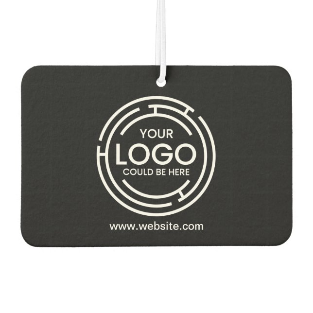 Custom Company Branded Business Logo black  Air Freshener (Front)
