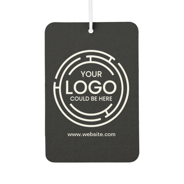 Custom Company Branded Business Logo black  Air Freshener (Front)