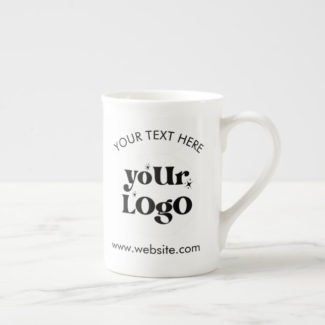 Custom Company Branded Business Logo Bone China Mug (Right)