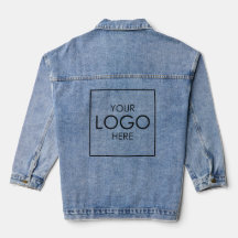 Custom Company Branded Business Logo Customized Denim Jacket