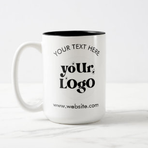 Custom Company Branded Business Logo Two-Tone Coffee Mug