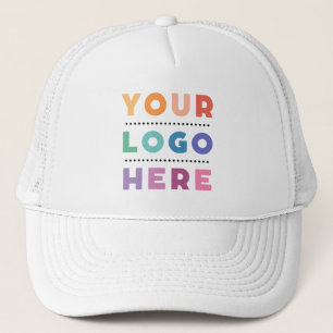 Custom Company Busines Square Logo Trucker Hat