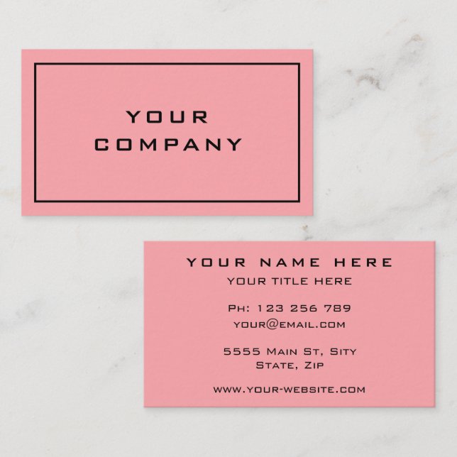Custom Company Business Card Professional Design (Front/Back)