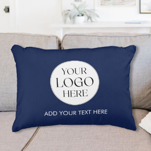 Custom Company Business Logo And Text Promotional Accent Pillow