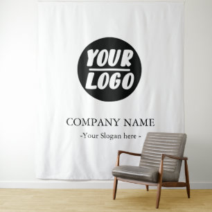 Custom company business logo Backdrop For Events Tapestry