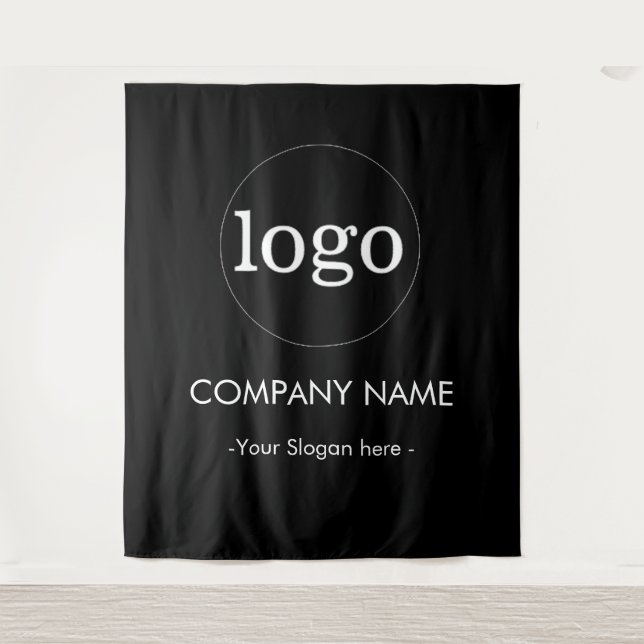 Custom Company business Logo Backdrop For Events Tapestry (Front)