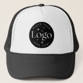 Custom Company Business Logo Black Trucker Hat (Front)