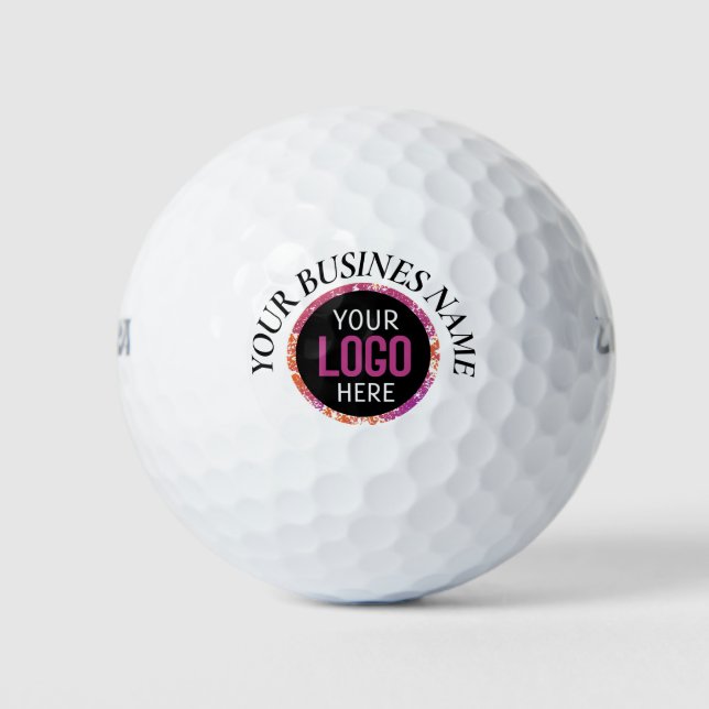 Custom Company Business Logo Branded Golf Balls (Front)