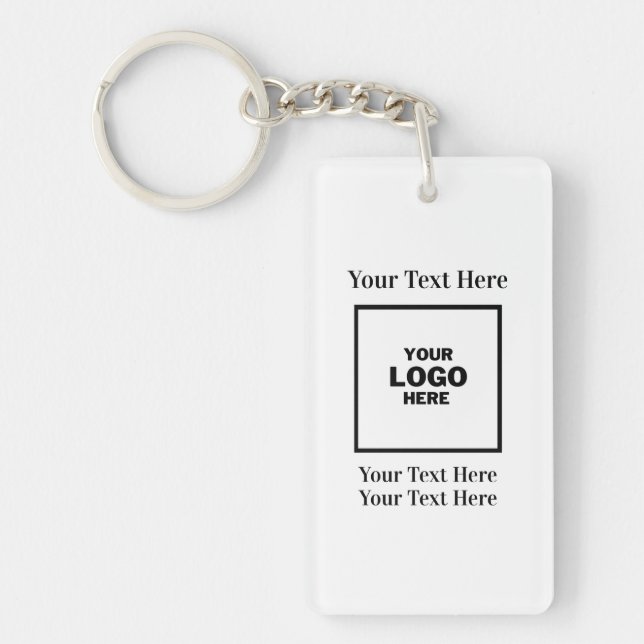 Custom Company Business Logo Branded Professional  Keychain (Front)