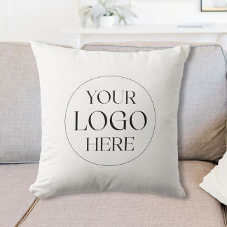 Custom Company Business Logo Branded Promotional Throw Pillow