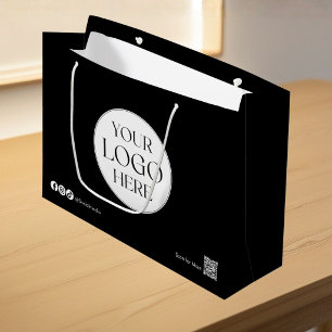 Custom Company Business Logo Branded Shopping Large Gift Bag