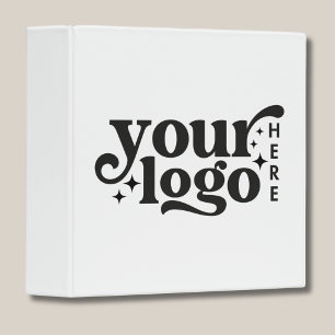 Custom Company Business Logo Branded White Binder