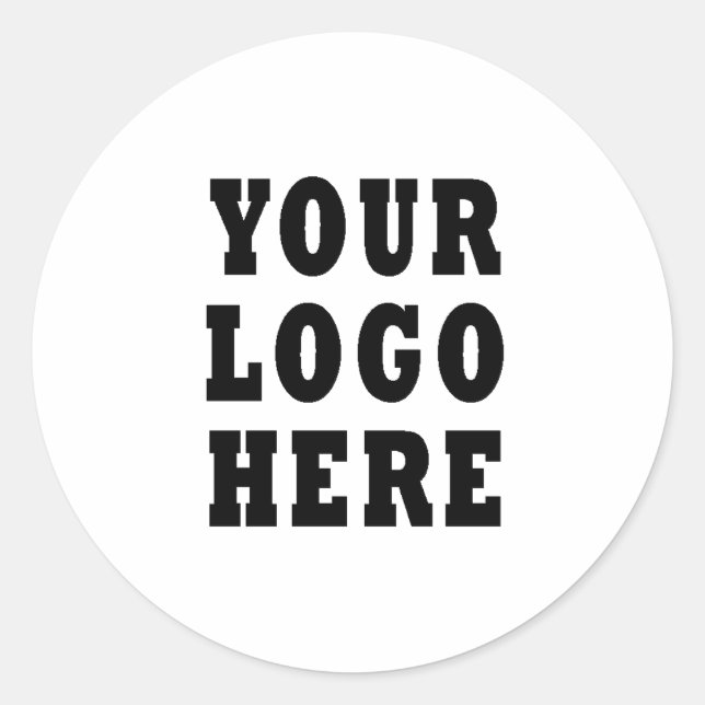 Custom Company Business Logo  Classic Round Sticker (Front)
