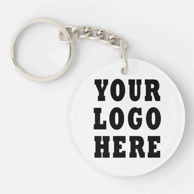 Custom Company Business Logo Double Sided Keychain (Front)