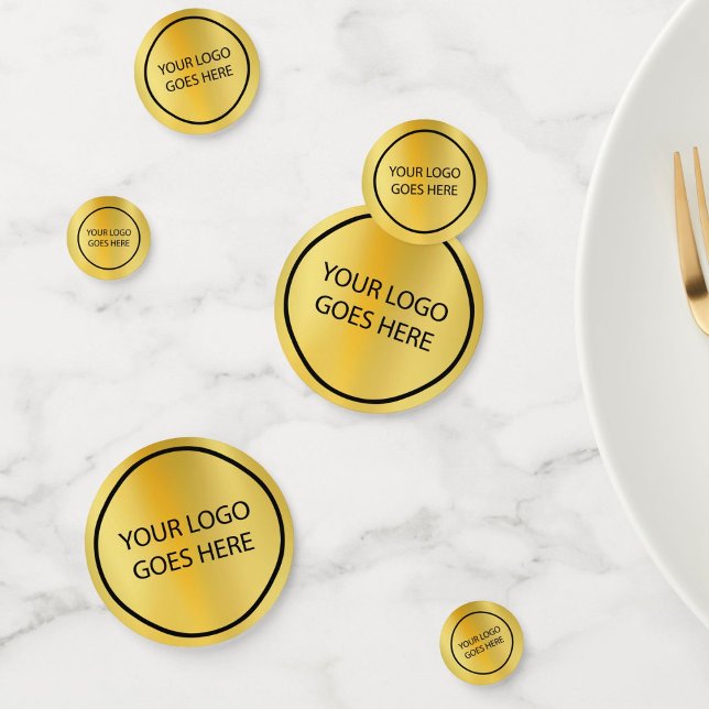 Custom Company Business Logo Gold Confetti (Custom Company Business Logo Gold Confetti)