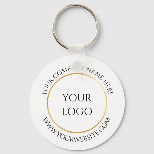 Custom Company Business Logo Keychain (Front)